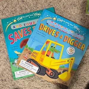 Star in Your Own Story Book Set - Saves the Day & Drives a Digger